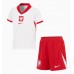 Maillot de foot Pologne Domicile vêtements enfant Europe 2024 Manches Courtes (+ pantalon court)